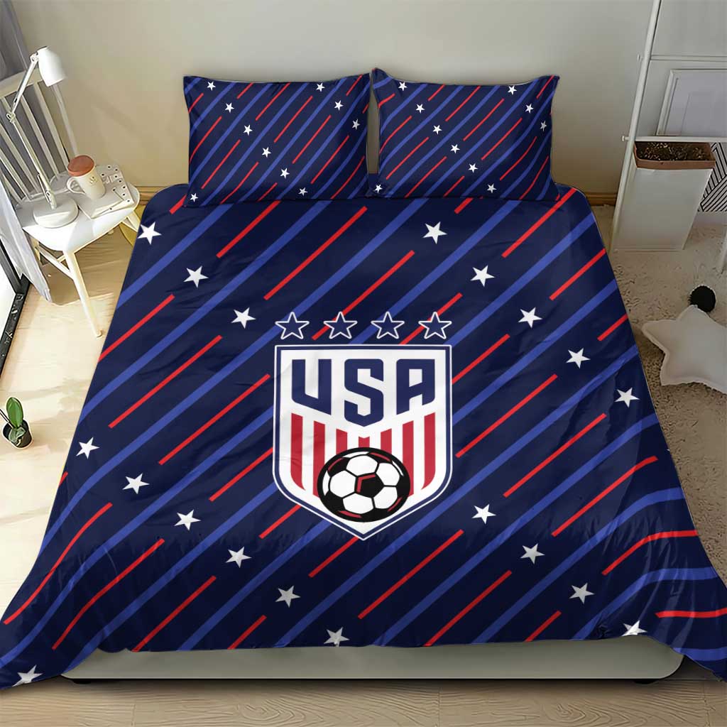 Soccer USA 2026 Bedding Set Stronger Together We Are One Nation - Wonder Print Shop