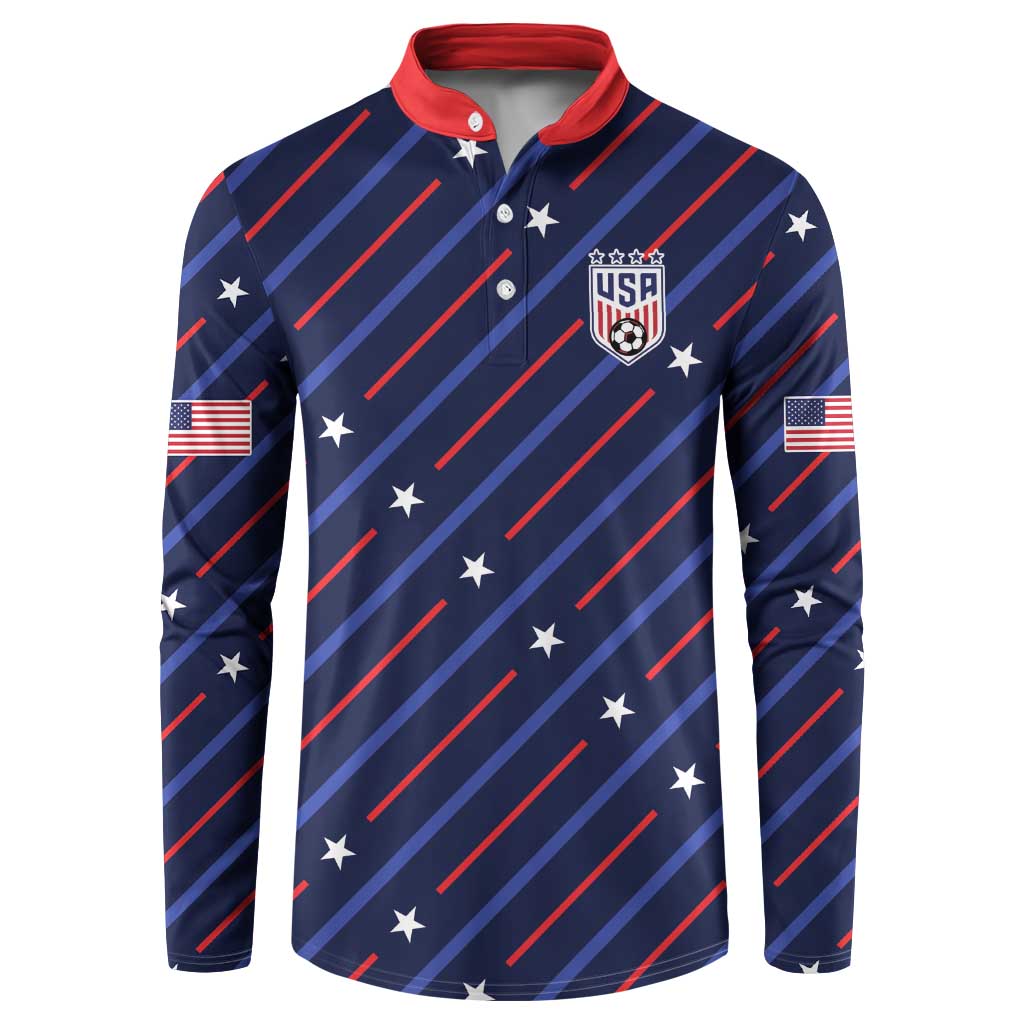 Custom Soccer USA 2026 Button Sweatshirt Stronger Together We Are One Nation - Wonder Print Shop