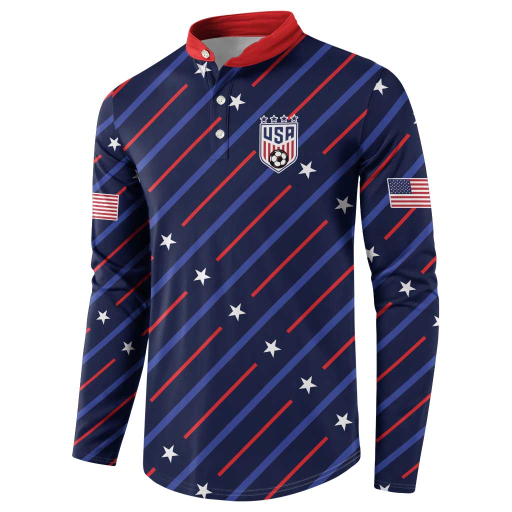 Custom Soccer USA 2026 Button Sweatshirt Stronger Together We Are One Nation - Wonder Print Shop
