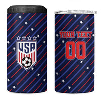 Custom Soccer USA 2026 4 in 1 Can Cooler Tumbler Stronger Together We Are One Nation - Wonder Print Shop