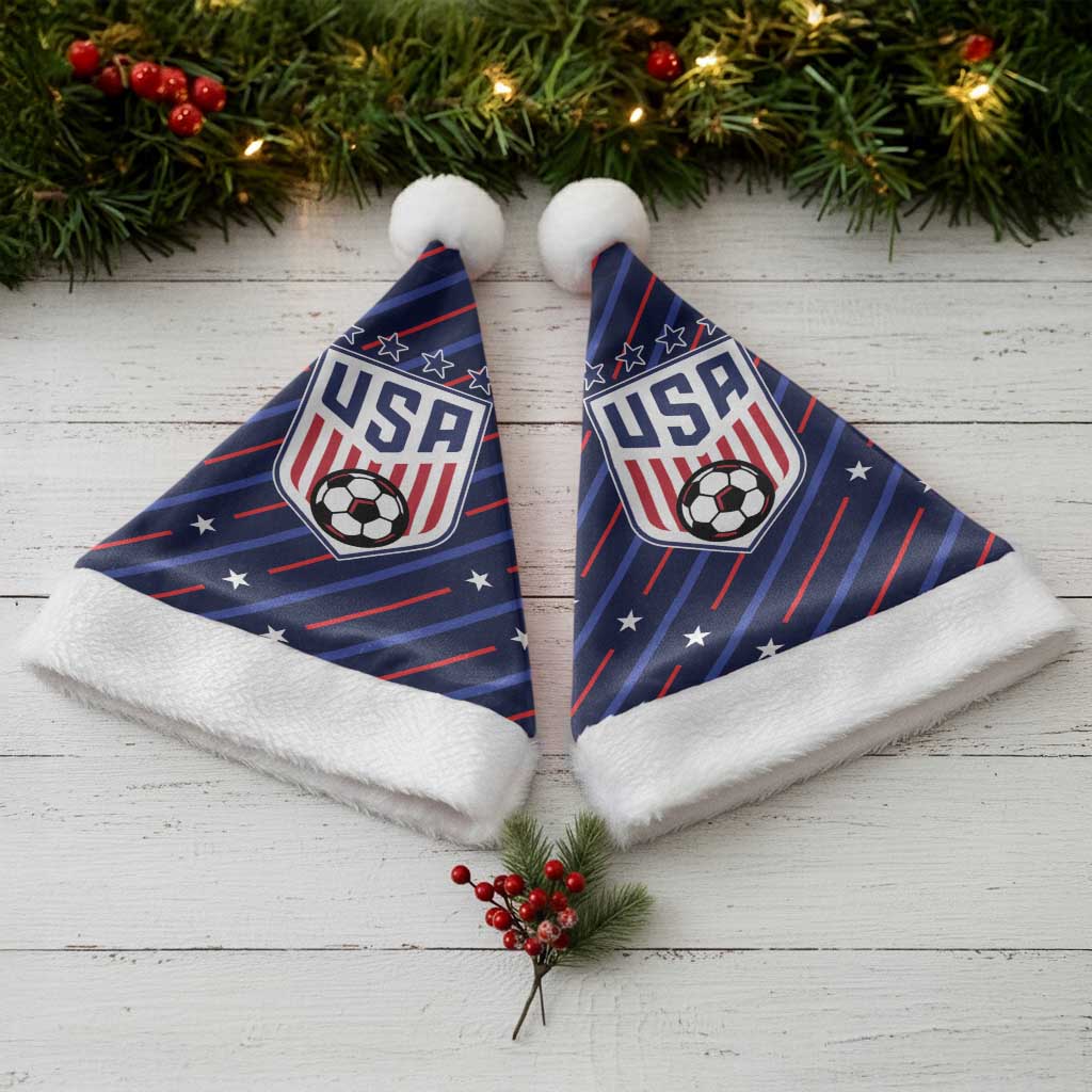 Soccer USA 2026 Christmas Santa Hat Stronger Together We Are One Nation - Wonder Print Shop