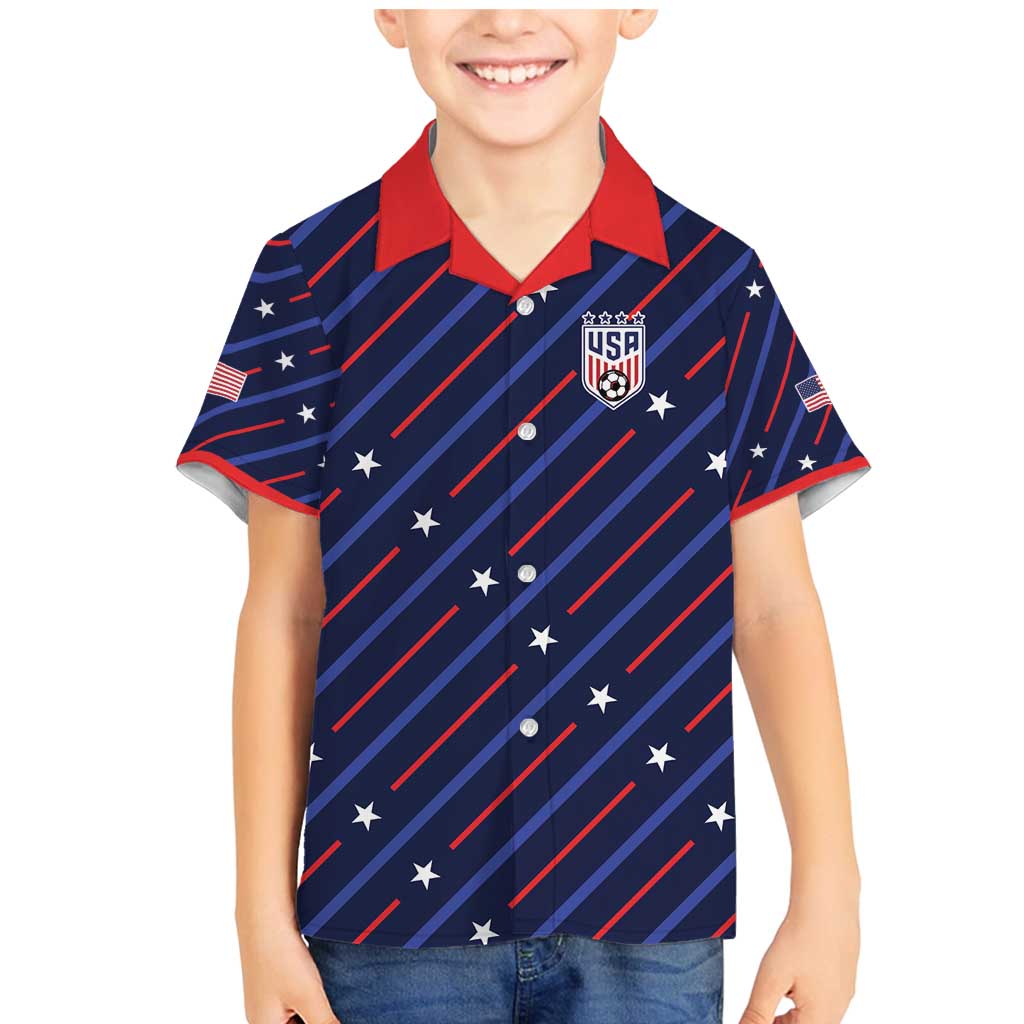 Custom Soccer USA 2026 Family Matching Mermaid Dress and Hawaiian Shirt Stronger Together We Are One Nation - Wonder Print Shop