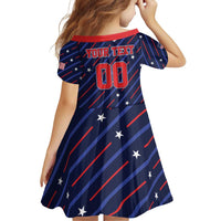 Custom Soccer USA 2026 Family Matching Off Shoulder Short Dress and Hawaiian Shirt Stronger Together We Are One Nation - Wonder Print Shop