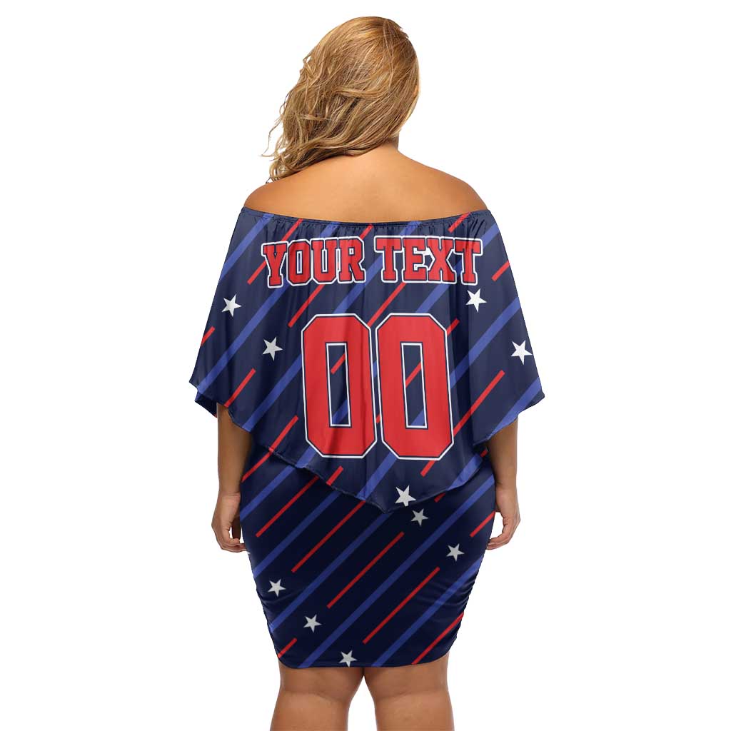 Custom Soccer USA 2026 Family Matching Off Shoulder Short Dress and Hawaiian Shirt Stronger Together We Are One Nation - Wonder Print Shop