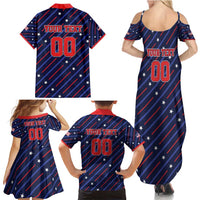 Custom Soccer USA 2026 Family Matching Summer Maxi Dress and Hawaiian Shirt Stronger Together We Are One Nation - Wonder Print Shop