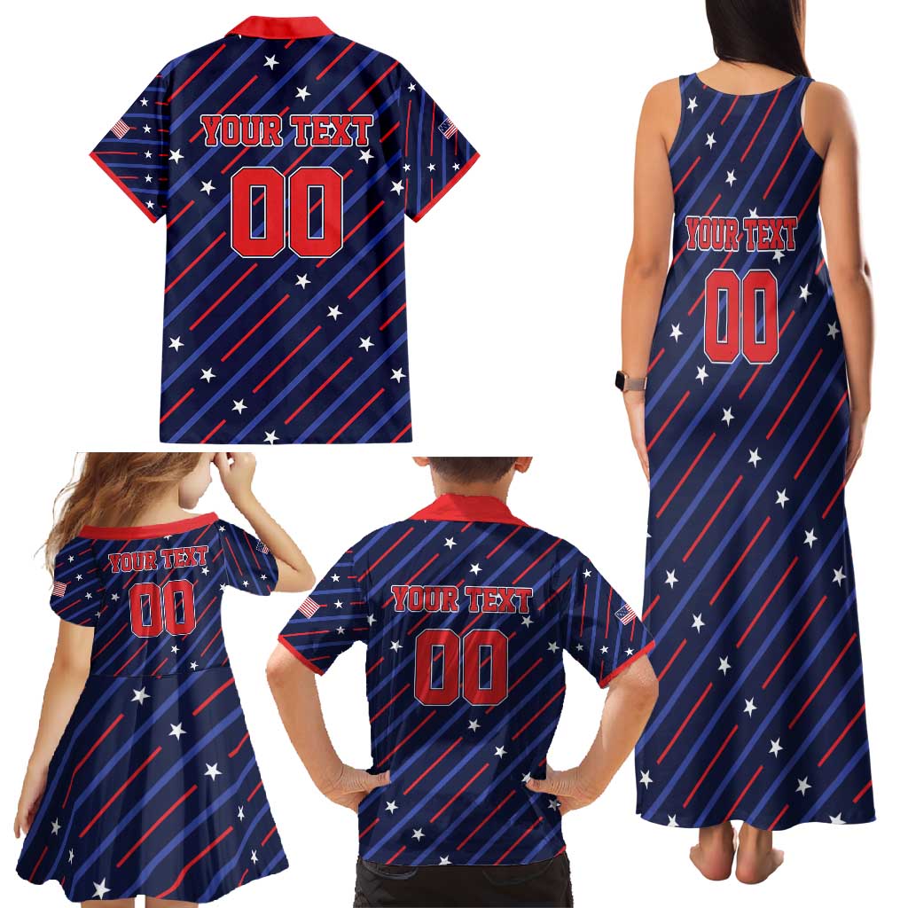 Custom Soccer USA 2026 Family Matching Tank Maxi Dress and Hawaiian Shirt Stronger Together We Are One Nation - Wonder Print Shop