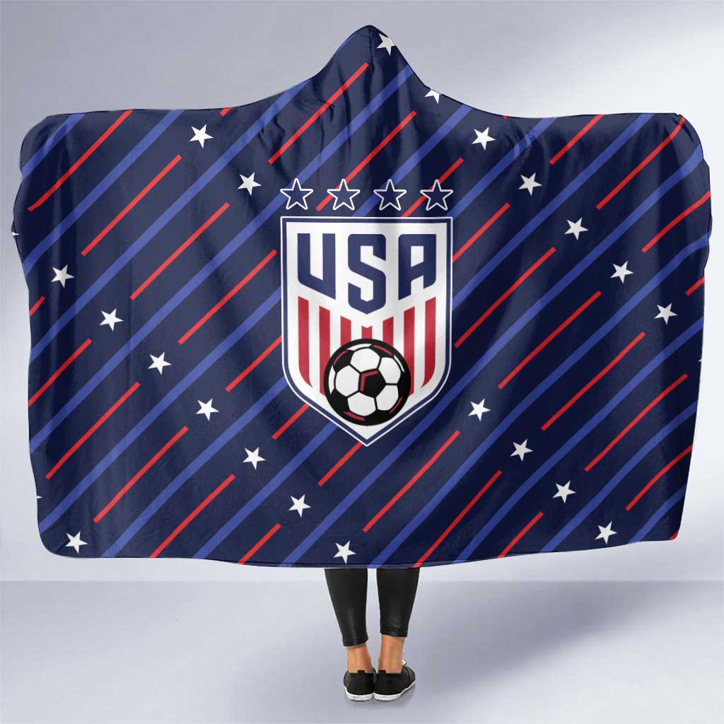 Soccer USA 2026 Hooded Blanket Stronger Together We Are One Nation - Wonder Print Shop