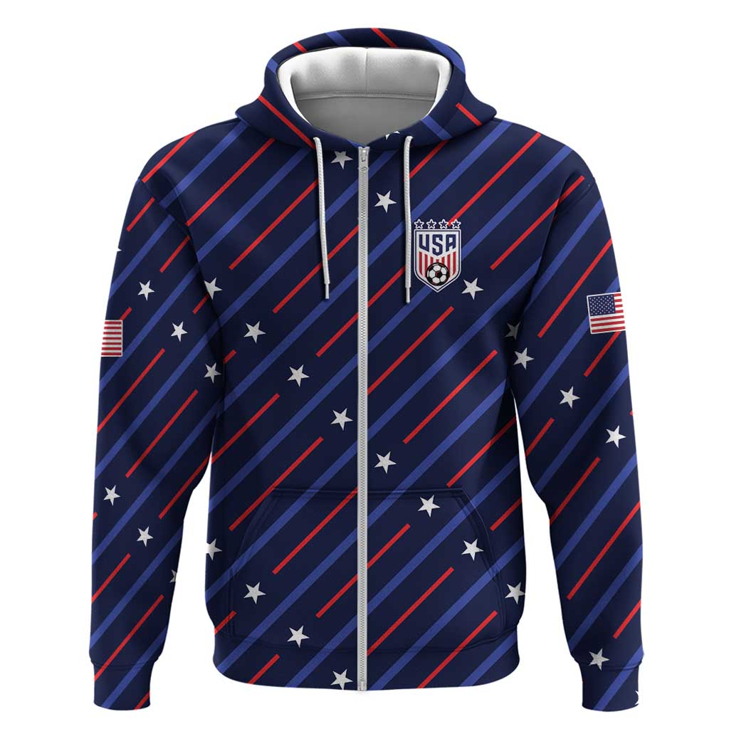 Custom Soccer USA 2026 Hoodie Stronger Together We Are One Nation - Wonder Print Shop