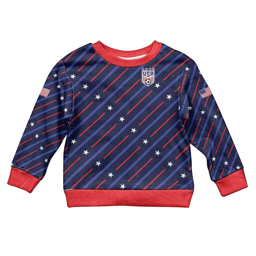 Soccer USA 2026 Kid Ugly Christmas Sweater Stronger Together We Are One Nation - Wonder Print Shop