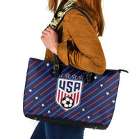 Soccer USA 2026 Leather Tote Bag Stronger Together We Are One Nation - Wonder Print Shop