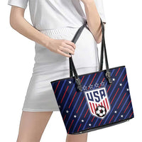 Soccer USA 2026 Leather Tote Bag Stronger Together We Are One Nation - Wonder Print Shop
