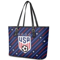 Soccer USA 2026 Leather Tote Bag Stronger Together We Are One Nation - Wonder Print Shop