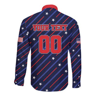 Custom Soccer USA 2026 Long Sleeve Button Shirt Stronger Together We Are One Nation - Wonder Print Shop