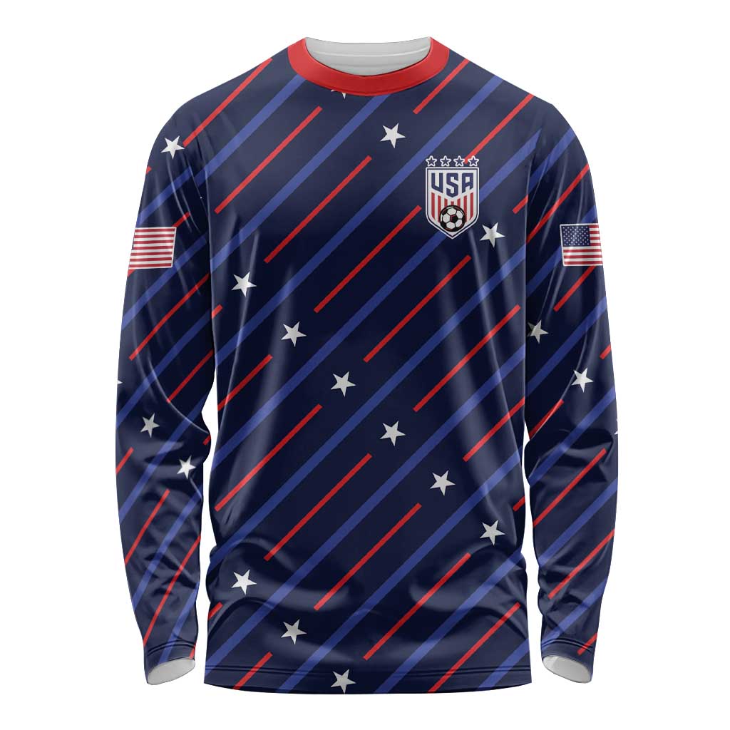 Custom Soccer USA 2026 Long Sleeve Shirt Stronger Together We Are One Nation - Wonder Print Shop