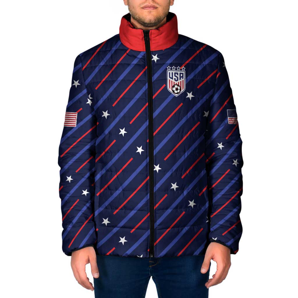 Custom Soccer USA 2026 Padded Jacket Stronger Together We Are One Nation - Wonder Print Shop