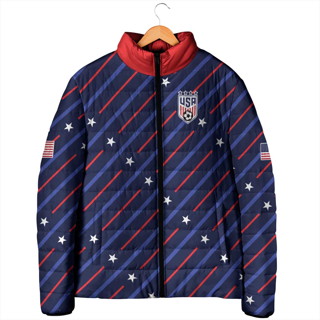 Custom Soccer USA 2026 Padded Jacket Stronger Together We Are One Nation - Wonder Print Shop