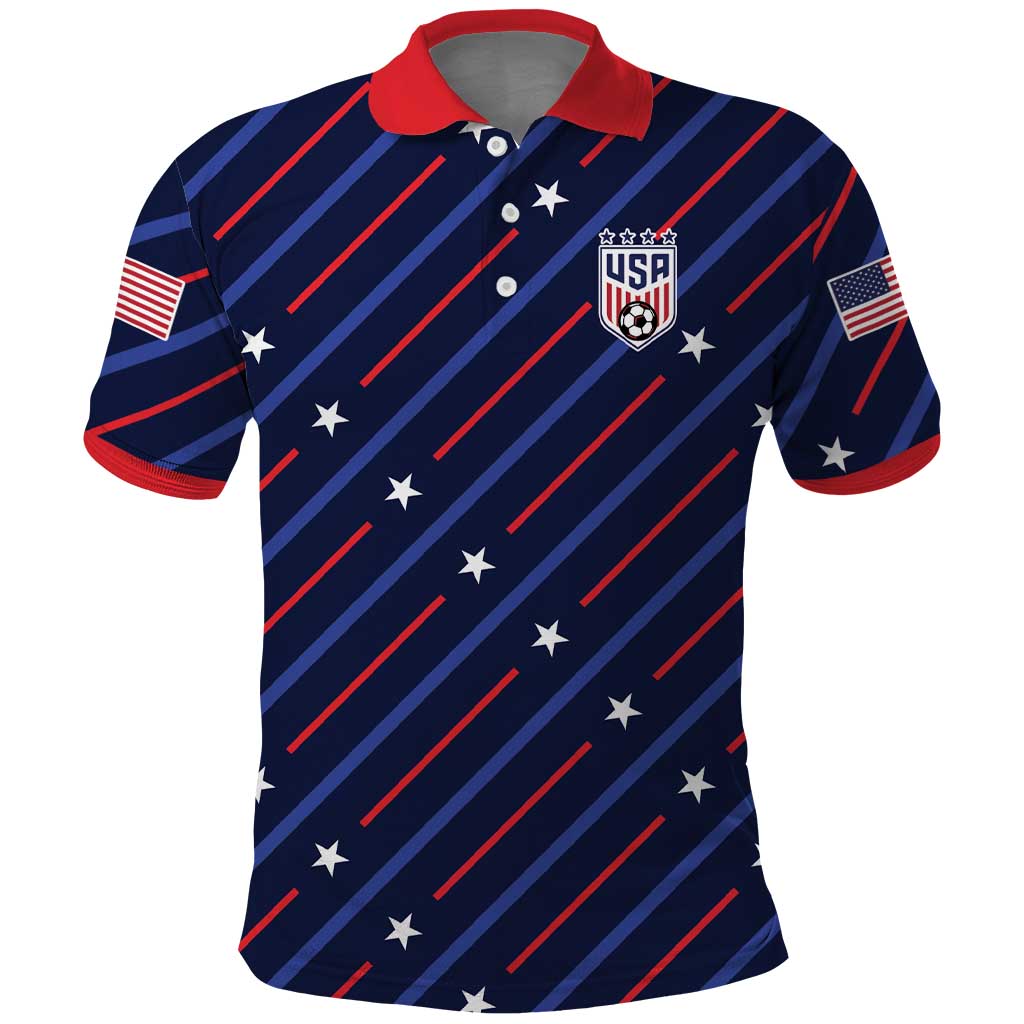 Custom Soccer USA 2026 Polo Shirt Stronger Together We Are One Nation - Wonder Print Shop