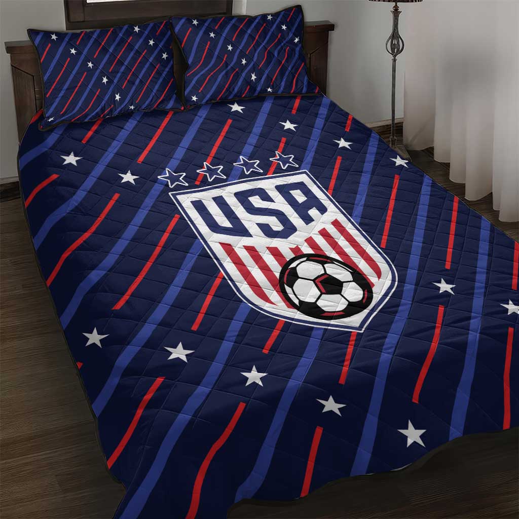 Soccer USA 2026 Quilt Bed Set Stronger Together We Are One Nation - Wonder Print Shop