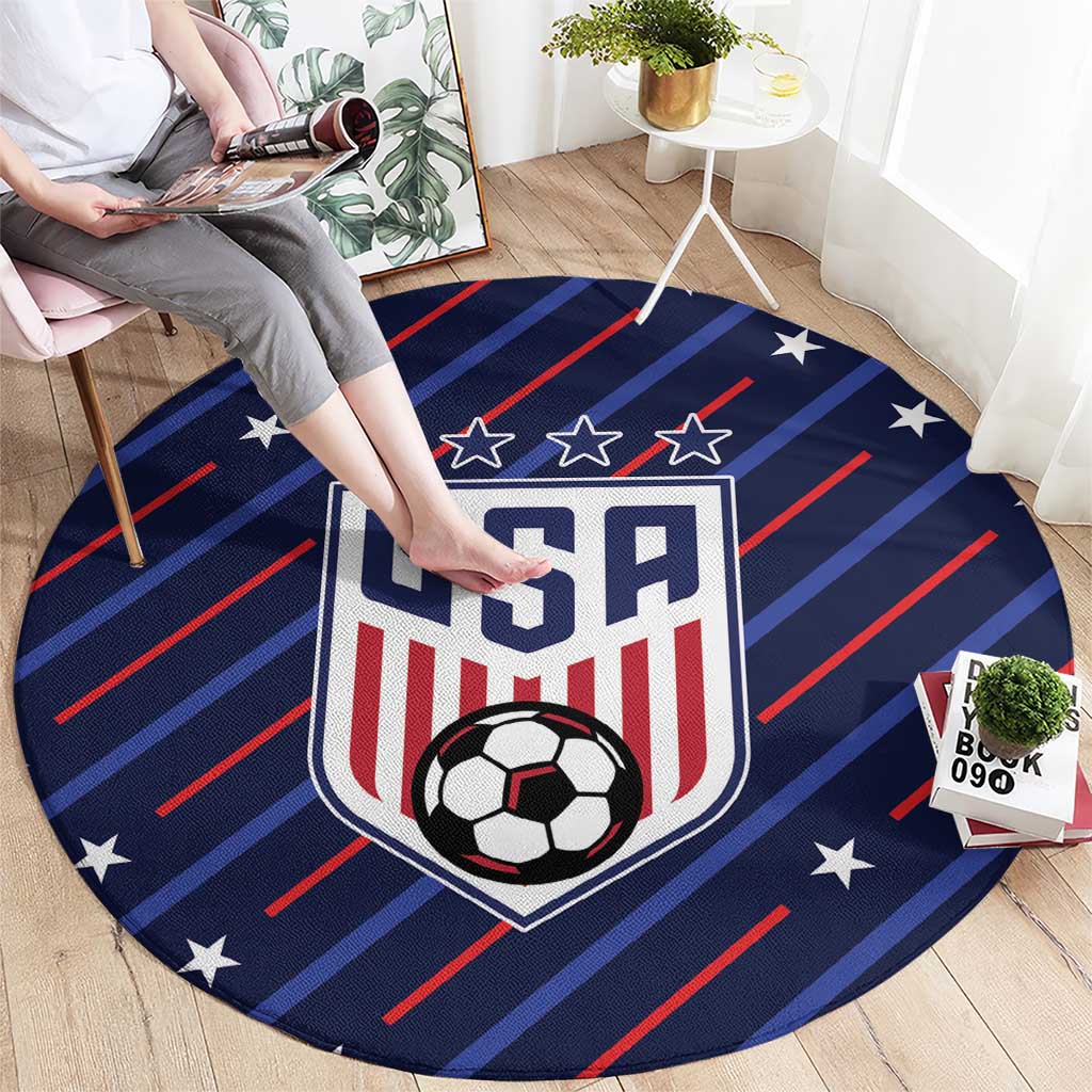 Soccer USA 2026 Round Carpet Stronger Together We Are One Nation - Wonder Print Shop