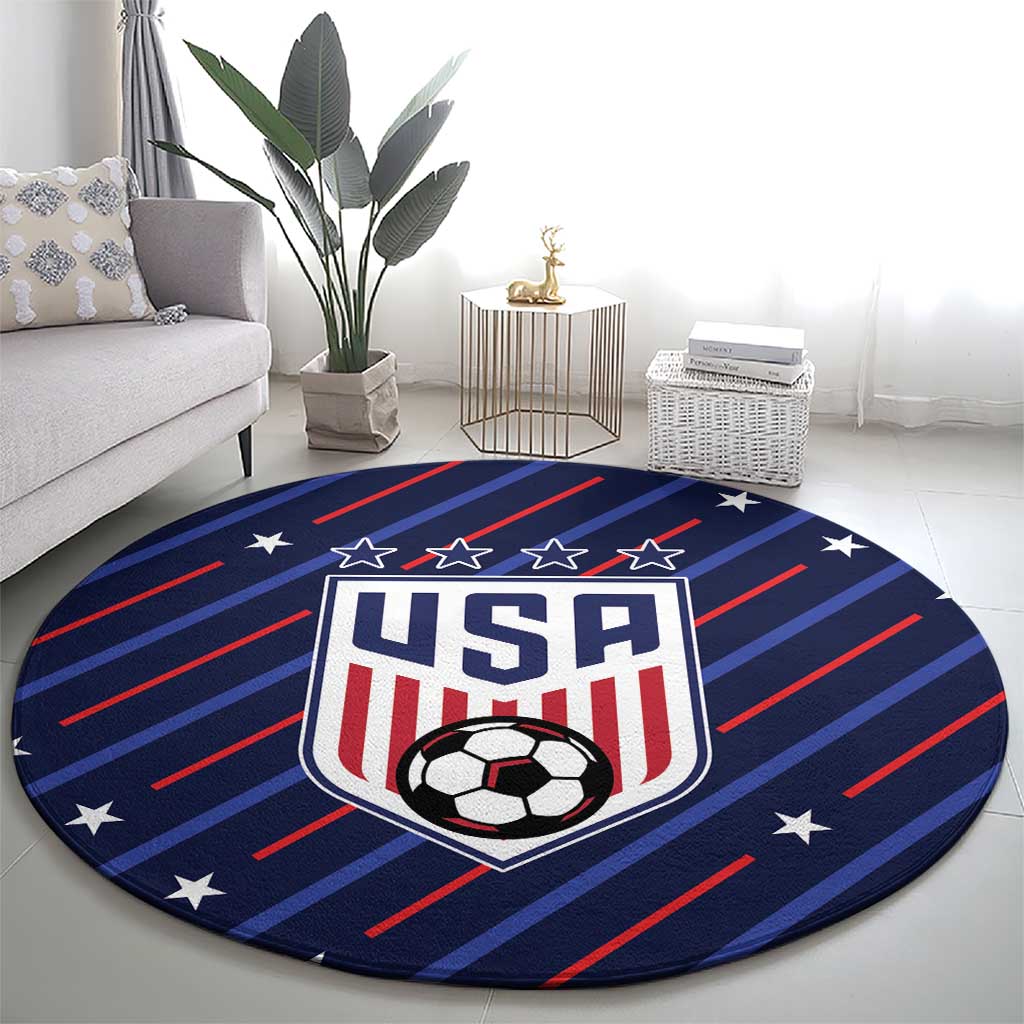 Soccer USA 2026 Round Carpet Stronger Together We Are One Nation - Wonder Print Shop