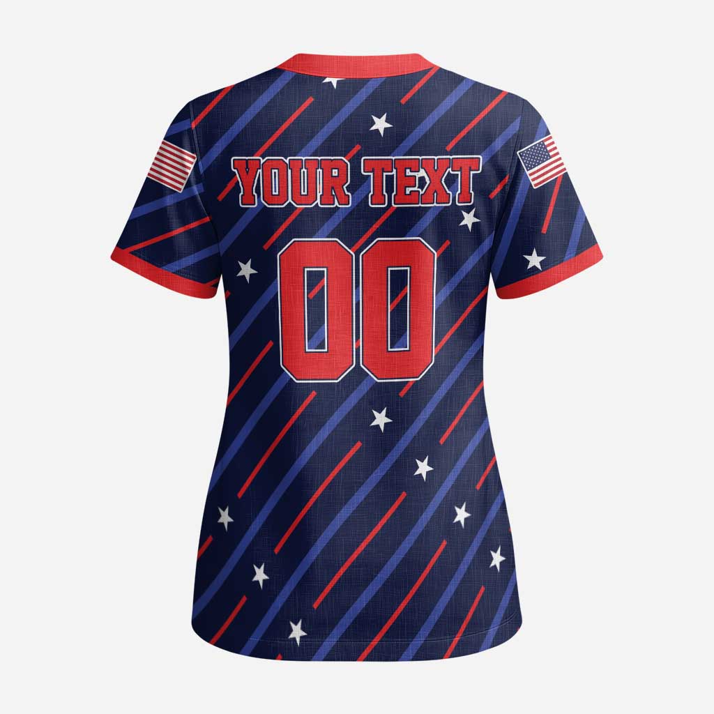 Custom Soccer USA 2026 Scrub Top Stronger Together We Are One Nation - Wonder Print Shop