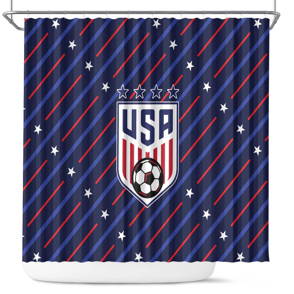 Soccer USA 2026 Shower Curtain Stronger Together We Are One Nation - Wonder Print Shop