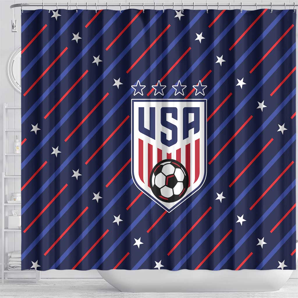 Soccer USA 2026 Shower Curtain Stronger Together We Are One Nation - Wonder Print Shop