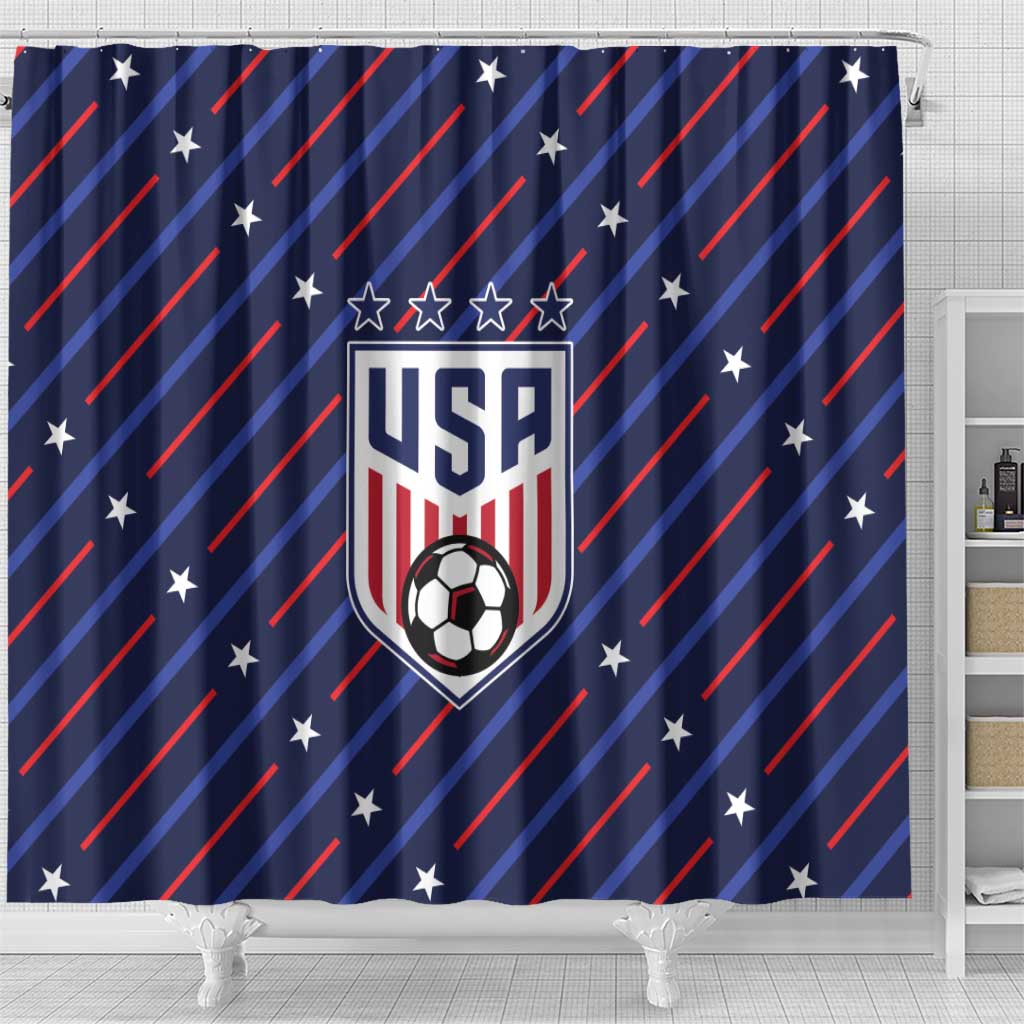 Soccer USA 2026 Shower Curtain Stronger Together We Are One Nation - Wonder Print Shop