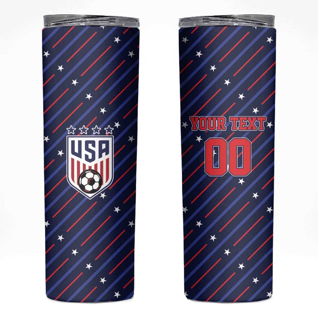 Custom Soccer USA 2026 Skinny Tumbler Stronger Together We Are One Nation - Wonder Print Shop