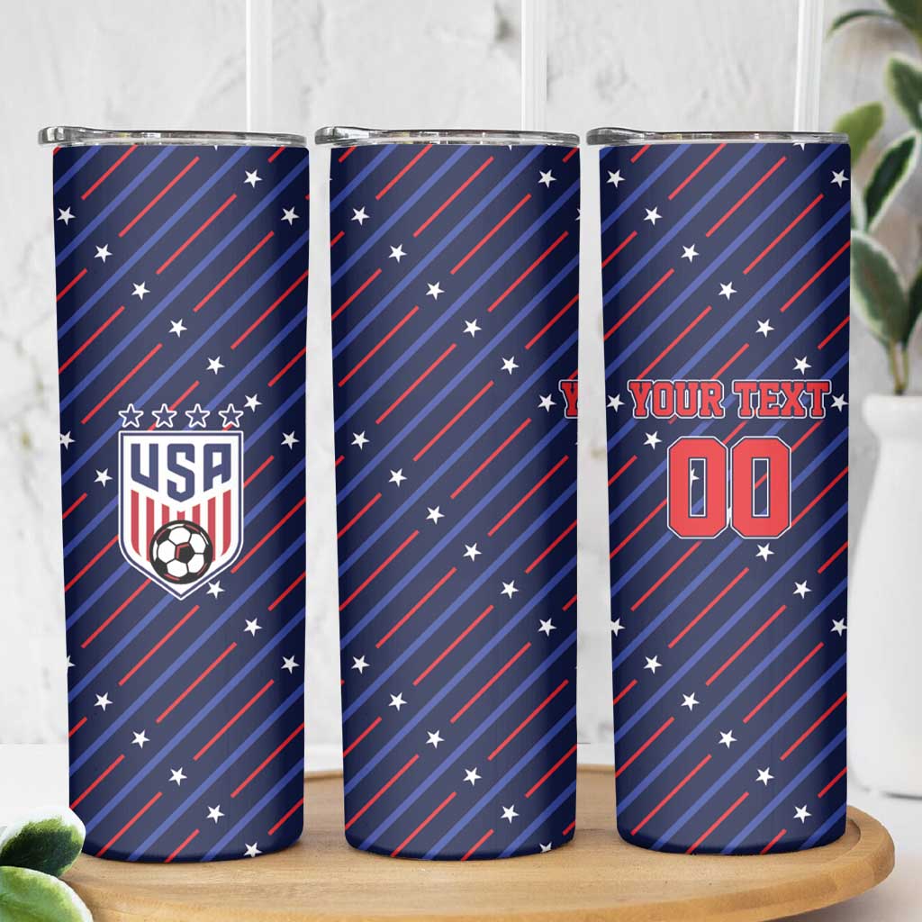 Custom Soccer USA 2026 Skinny Tumbler Stronger Together We Are One Nation - Wonder Print Shop