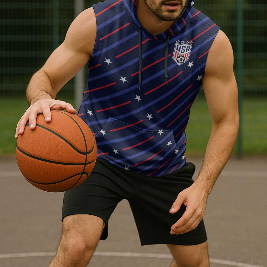 Custom Soccer USA 2026 Sleeveless Hoodie Stronger Together We Are One Nation - Wonder Print Shop