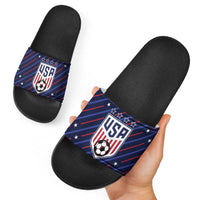 Soccer USA 2026 Slide Sandals Stronger Together We Are One Nation - Wonder Print Shop