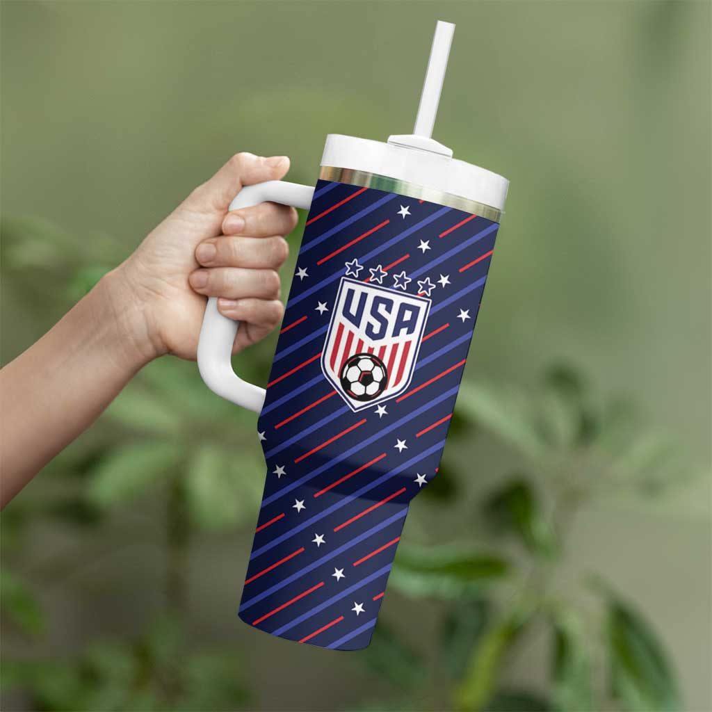 Custom Soccer USA 2026 Tumbler With Handle Stronger Together We Are One Nation - Wonder Print Shop