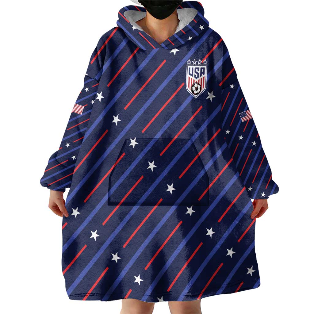Custom Soccer USA 2026 Wearable Blanket Hoodie Stronger Together We Are One Nation - Wonder Print Shop