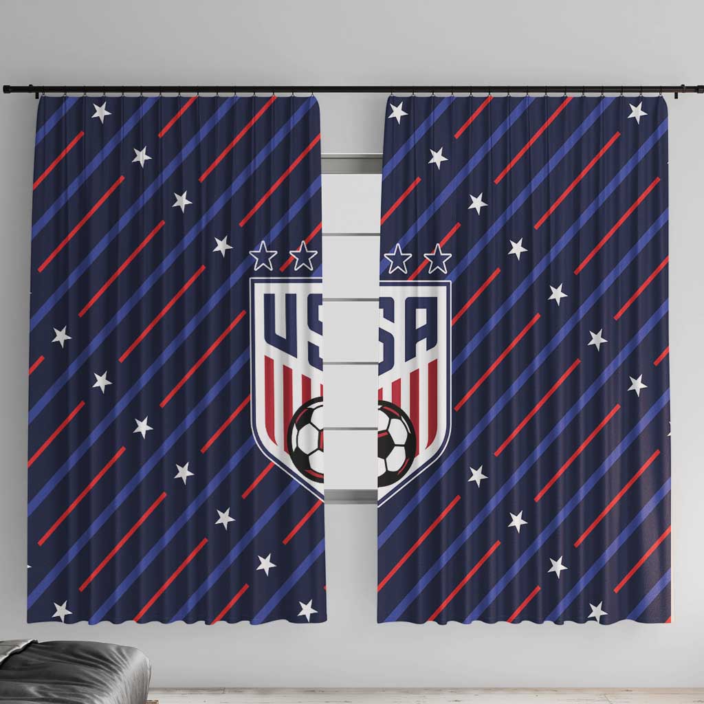 Soccer USA 2026 Window Curtain Stronger Together We Are One Nation - Wonder Print Shop