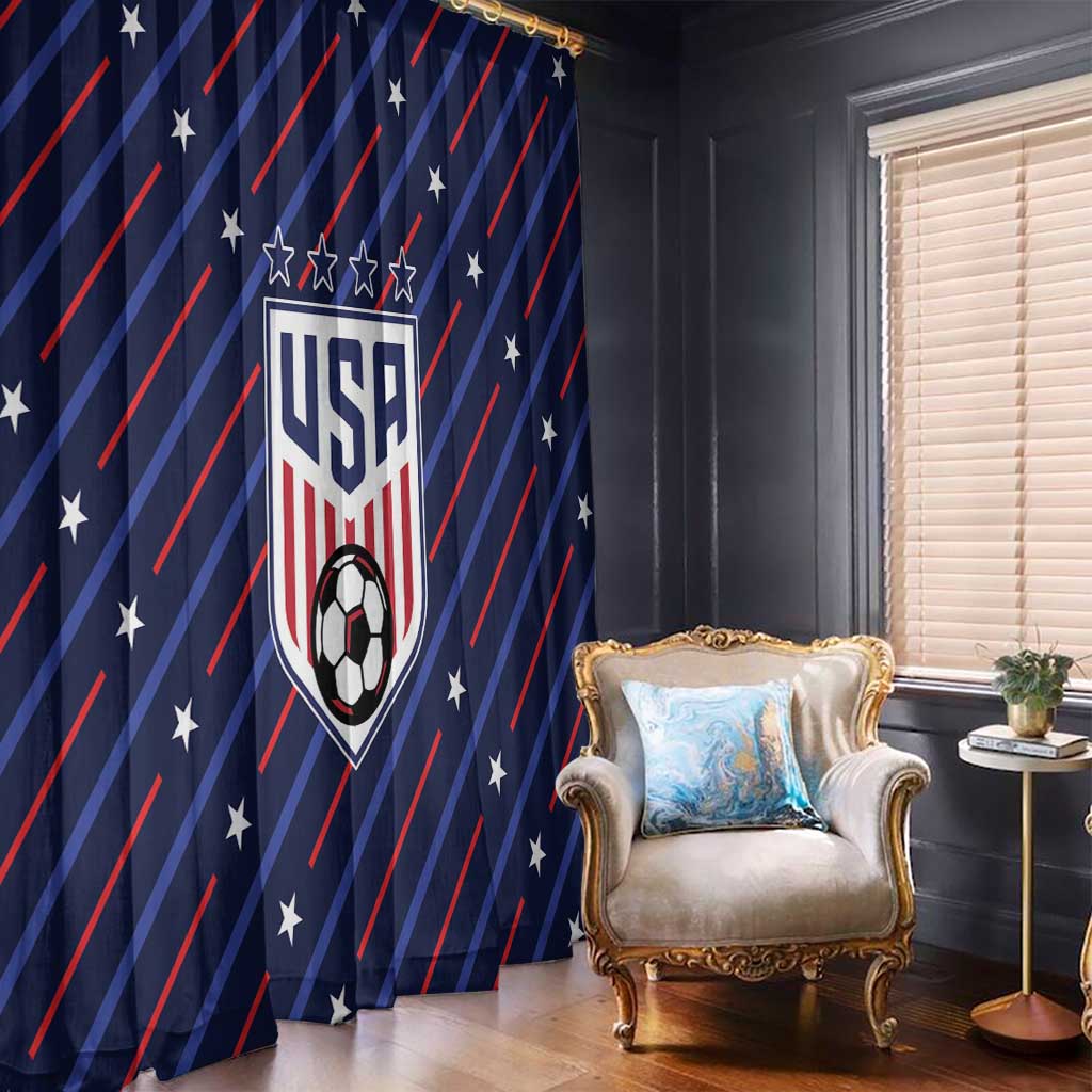 Soccer USA 2026 Window Curtain Stronger Together We Are One Nation - Wonder Print Shop