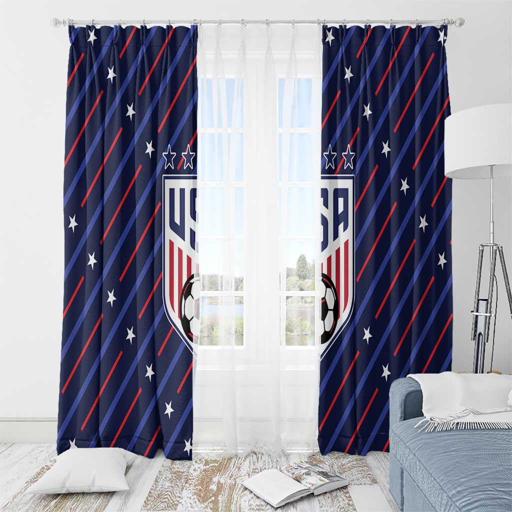 Soccer USA 2026 Window Curtain Stronger Together We Are One Nation - Wonder Print Shop