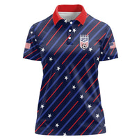 Custom Soccer USA 2026 Women Polo Shirt Stronger Together We Are One Nation - Wonder Print Shop