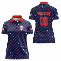 Custom Soccer USA 2026 Women Polo Shirt Stronger Together We Are One Nation - Wonder Print Shop