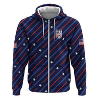 Custom Soccer USA 2026 Zip Hoodie Stronger Together We Are One Nation - Wonder Print Shop