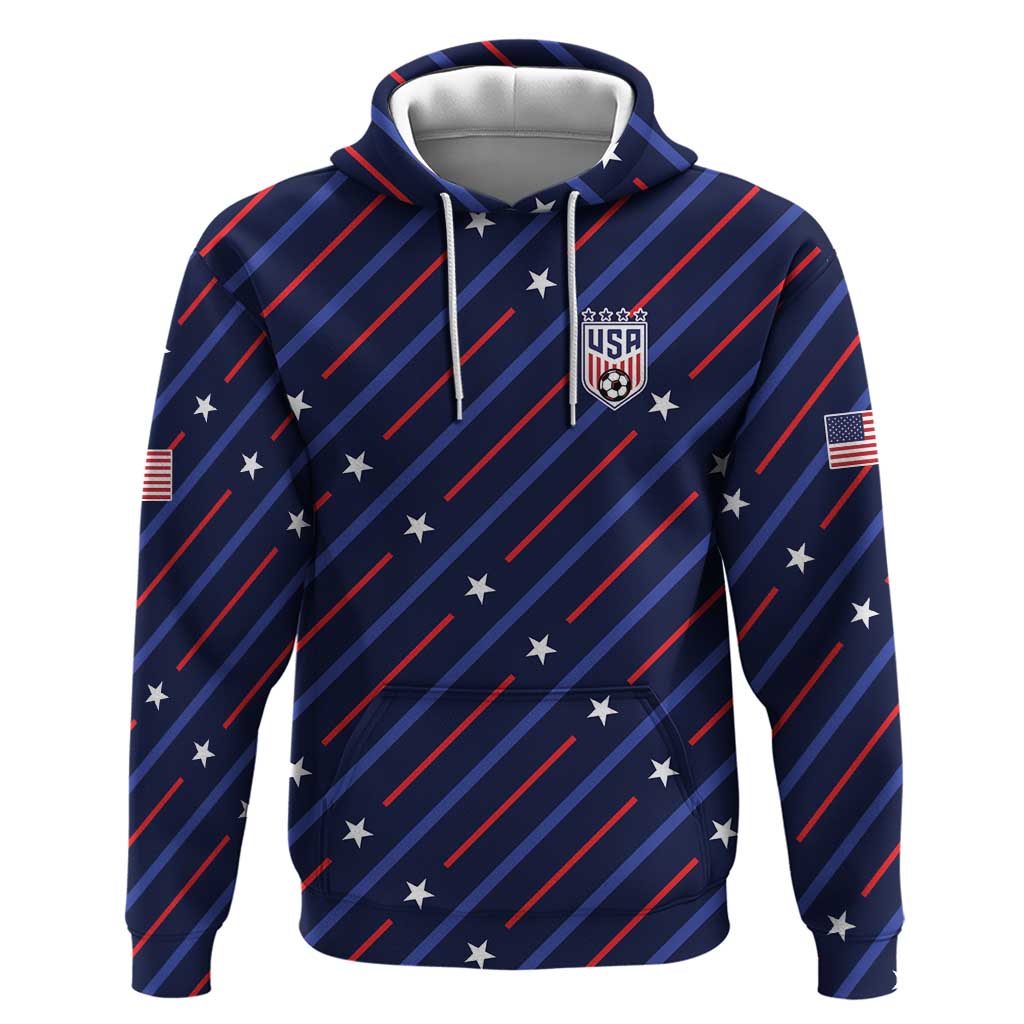 Custom Soccer USA 2026 Zip Hoodie Stronger Together We Are One Nation - Wonder Print Shop