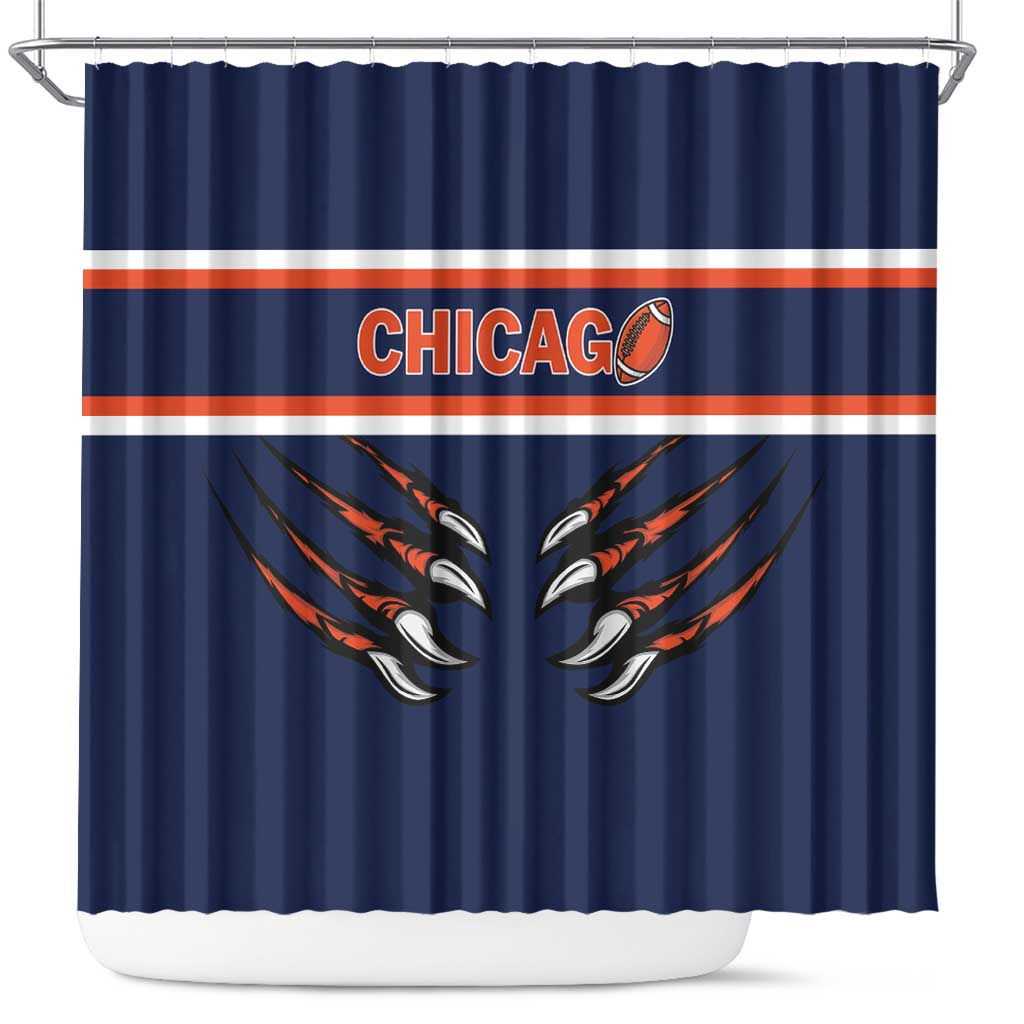 Chicago Football Shower Curtain One Two Three Bears - Wonder Print Shop