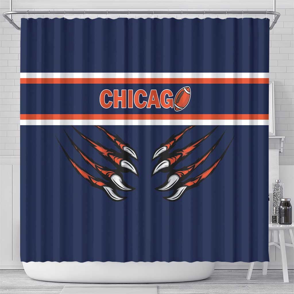 Chicago Football Shower Curtain One Two Three Bears - Wonder Print Shop