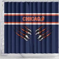 Chicago Football Shower Curtain One Two Three Bears - Wonder Print Shop