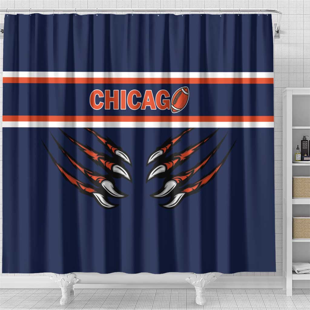 Chicago Football Shower Curtain One Two Three Bears - Wonder Print Shop