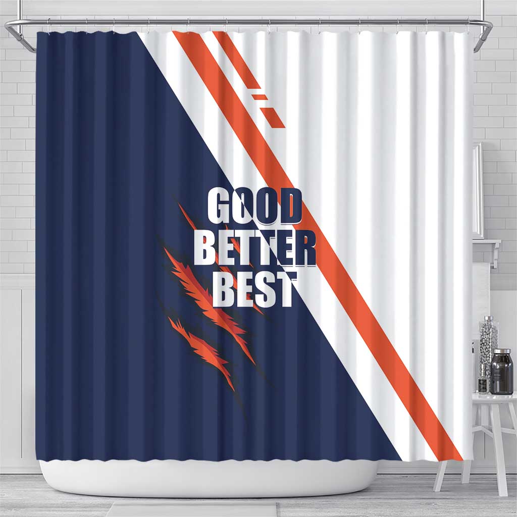 Good Better Best Chicago Football Shower Curtain Fierce Bears Claw - Wonder Print Shop