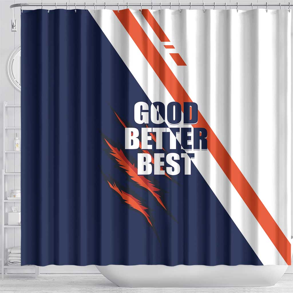 Good Better Best Chicago Football Shower Curtain Fierce Bears Claw - Wonder Print Shop