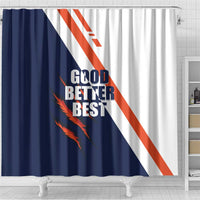 Good Better Best Chicago Football Shower Curtain Fierce Bears Claw - Wonder Print Shop