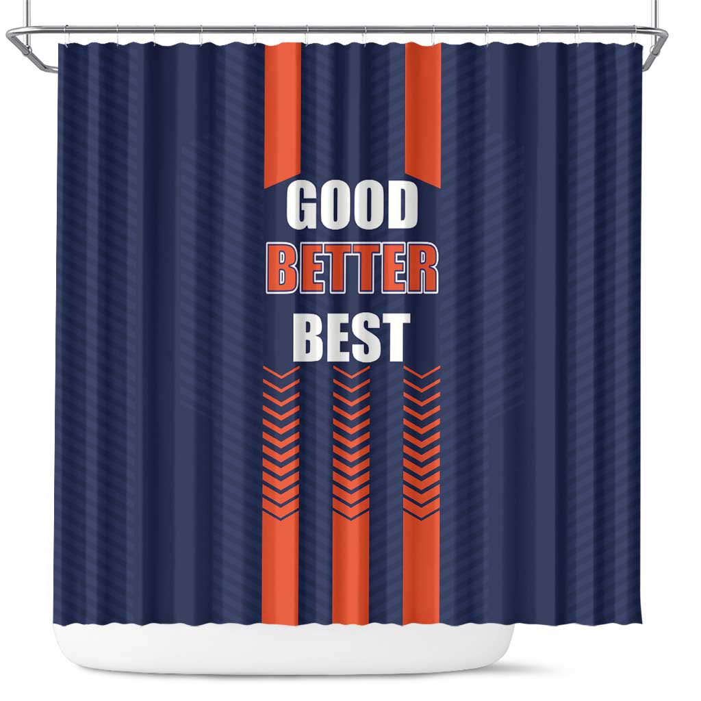 Good Better Best Chicago Football Shower Curtain Never Let It Rest - Wonder Print Shop