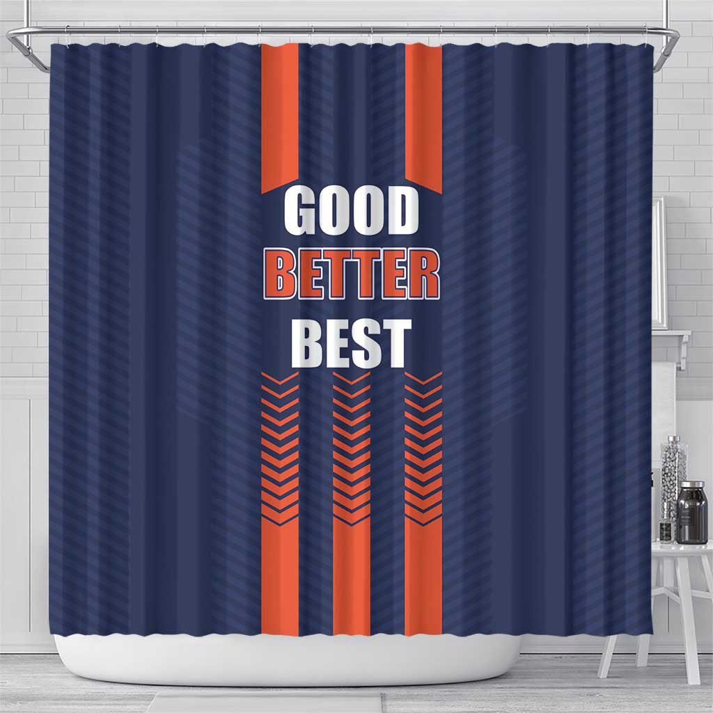 Good Better Best Chicago Football Shower Curtain Never Let It Rest - Wonder Print Shop